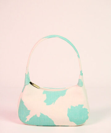 AQUAMOORINE - Teal Blue and Milky White Baguette