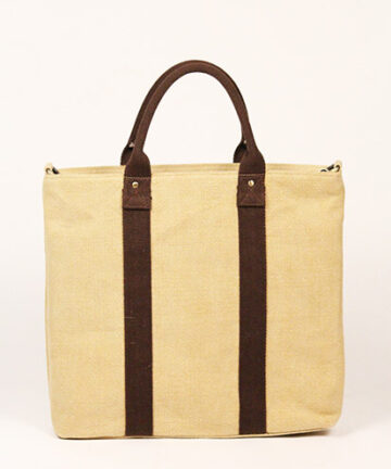CHESTNUT - Classic Minimal Beige Semi Formal Jute Tote Bag