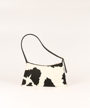 BETSIE - Cow Printed Baguette Shoulder Bag