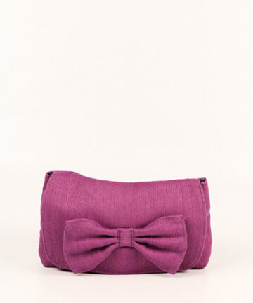 KIKO - Purple Chic Clutch with Bow Tie