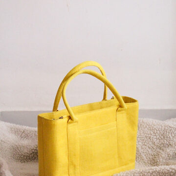 BROOKLYN - Lime Yellow Jute Crossbody Bag