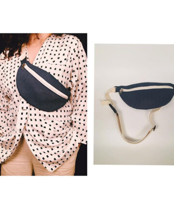 FOLIE - Water Proof Fuchsia Grey Navy Black Jute Fanny Packs