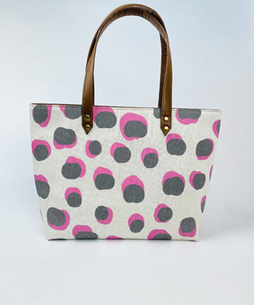 REMY - Colour Coordinated Bob Printed Jute Funky Tote