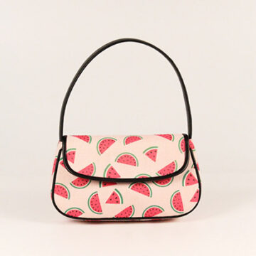 MELANCIA - Watermelon Printed Jute Shoulder Bag