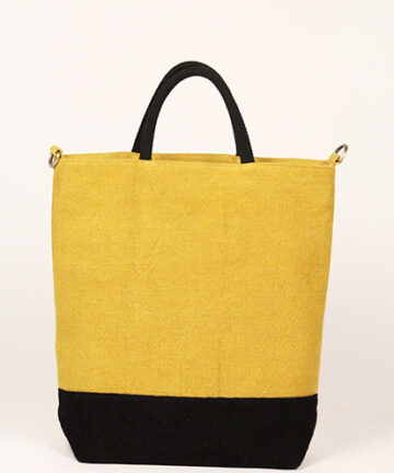 DESMOND - Stylish Mustard Jute Tote Bag