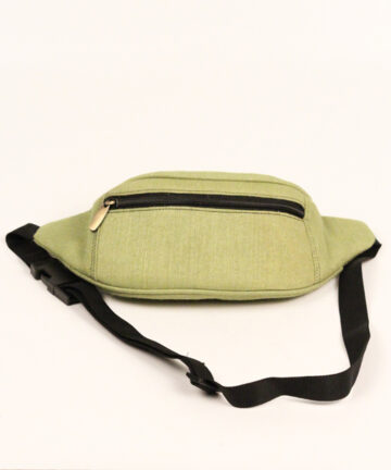 OLIVE - Pastel Green Jute Cotton (JuCo) Fabric Fanny Pack
