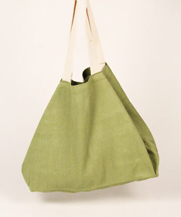 CORDON IN OLIVE - Minimal Sack Jute Tote Bag