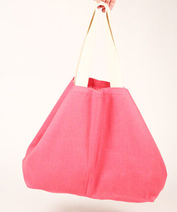 CORDON IN PINK - Minimal Sack Jute Tote Bag