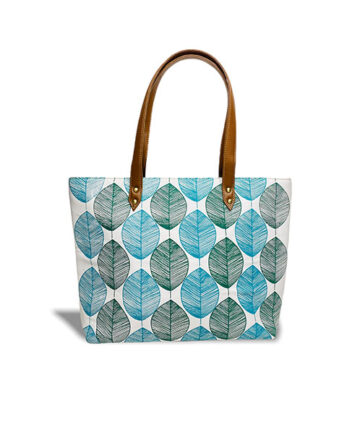 BIRCH - Leaf Printed Jute Smart Tote