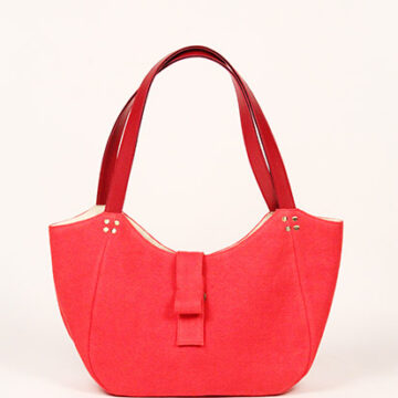ROOH - Posh Red Jute Tote Bag