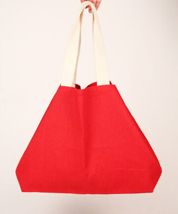 CORDON IN RED - Minimal Sack Jute Tote Bag