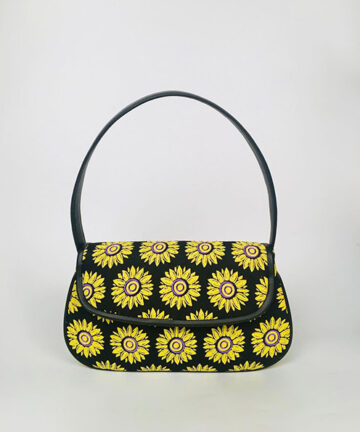 SORAYA - Bright Floral Printed Jute Shoulder Bag