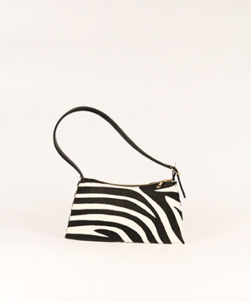 ZEE - Iconic Horizontal Zebra Printed Jute Baguette